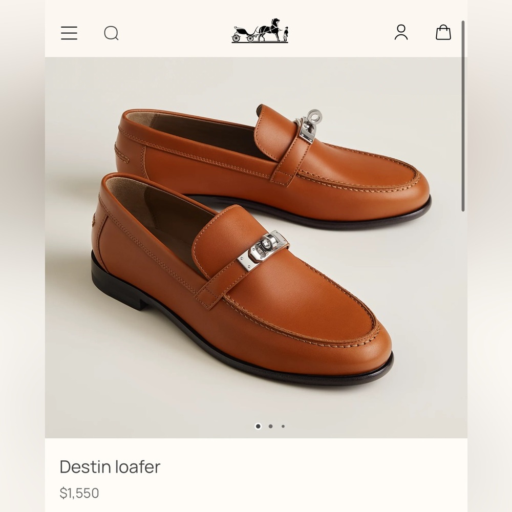 Authentic Hermes women’s Leather Loafers - Picture 9 of 9